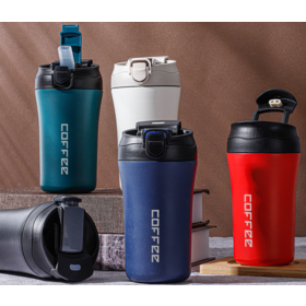 OEM 14 oz Travel Coffee Mug Vacuum Insulated Coffee Travel Mug Spill Proof with Lid and Straw for Hot and Cold Drinks