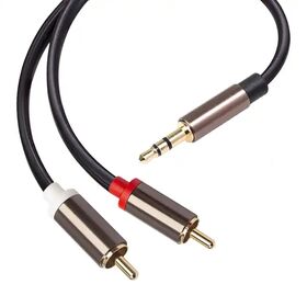 2/3 pole Mono/Stereo Jack 6.35mm to 2xRCA Jack Audio Converter Double  Male/Female RCA to 6.5mm Male Plug Nickel Plated Connector