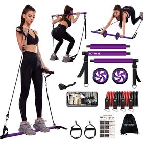 Portable Pilates Bar Kit with Resistance Bands, Adjustable Tension Ropes  and Strap Length - Exercise & Fitness, Facebook Marketplace