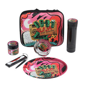 Smoking Accessories Gift Set 4 In 1 Set (Grinder, Rolling Tray