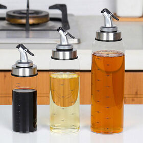 Buy Wholesale China Superior Glass Oil And Vinegar Dispenser,measuring Oil  Pourer For Kitchen,wide Opening & Oil Bottle at USD 1.4