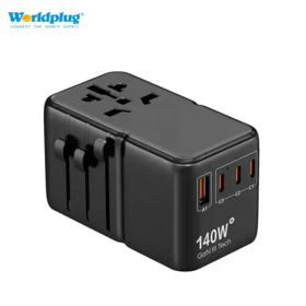 Worldplug B2B PD3.1 GaN III140W Super Fast Charger Adapter Universal Travel Plug Adapte for Laptop Mobile Phone