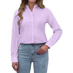 OEM Women's Long-Sleeved Formal Work Clothes Slim-Fit Wrinkle-Resistant  White Shirt - China Shirts and Women's Shirts price