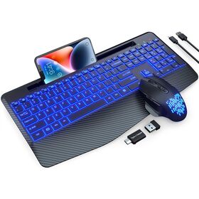 Buy Wholesale China Wireless Keyboard And Mouse Combo - Full-sized Ergonomic  Keyboard With Wrist Rest, Phone Holder & Keyboard at USD 10.04