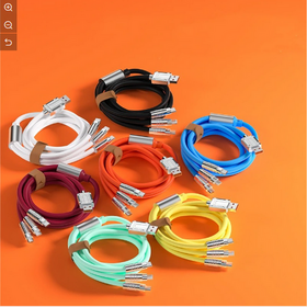 120W Flüssigsilikon 3-in-1 USB-Kabel - Schnellladekabel für Mobilgeräte