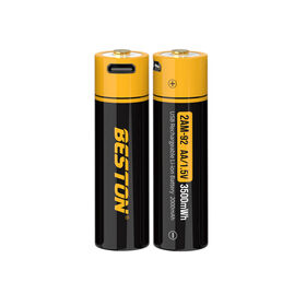 BESTON Fabrikpreis 2 Stück 1,5V Wiederaufladbare AA Batterie mit langer Lebensdauer Micro USB Li-Ion 3500mWh Batterie für Tastatur 1500 Zyklen
