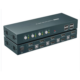 Hub, clavier et souris sans fil et commutateur de raccourcis clavier pris en charge, 4 entrées 2 sorties, alimenté par USB