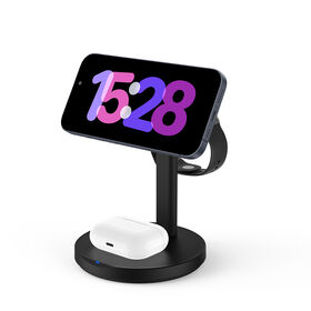 Original Factory OEM ODM 3 in 1 Magnetic Metal Wireless Charger Portable Charging Station for iPhone