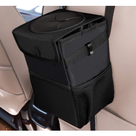 Wholesale Car waterproof folding garbage can leather box Car creative seat back storage box