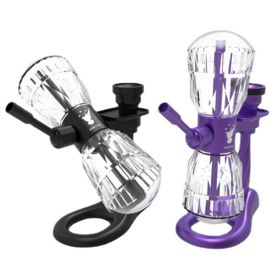 Wholesale diamond 360-degree rotating gravity Glass pipes metal