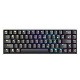 Mechanische Gaming-Tastatur mit Kabel, dedizierte Mediensteuerung, spritzwassergeschütztes Design, Multimedia-Tasten
