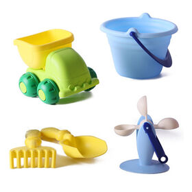 Kit Jouets Plage Enfant 24 Pièces - Seau Pliable Pelle Moules Voiture Sac Filet Pour Sable