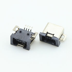 Mini Connecteur de Données USB 4 Broches avec Colonne de Positionnement, Embase SMT, Mini Interface, Connecteur Femelle US01-075