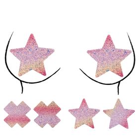 Sparkle Sequins Pasties Festivals Nipple Covers Resuable Adhesive Seashell  Shaped Breast Petal Covers