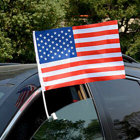 Manufacturer Car Flags Customized Outdoor Fan Parade Promotional Election Sublimation Mini Polyester Flags