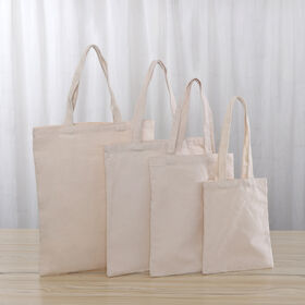 Sac à main en tissu vierge en gros, sac de courses en toile avec logo personnalisé imprimé