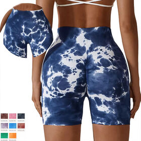 No MOQ Private Label Fitness Clothing Sports Wear High Waisted Compression  Seamless Biker Shorts, Leisure Tie Dye Butt Lift Tight Yoga Gym Shorts for  Women - China High Waist Camo Shorts Women's