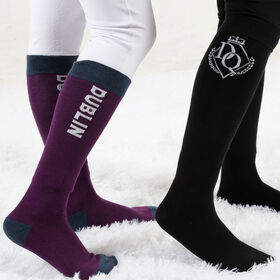 Calcetines largos de equitación unisex personalizados con estampado deportivo para montar a caballo