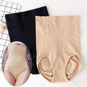 High Waist Body Shaper Briefs Panties Women's Sexy Underwear Slimming Pants  Comfortable Underpants Cotton Striped Panties