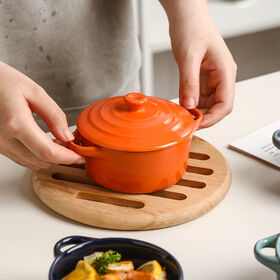 Cocotte En Fonte Émaillée 5,2L Violet - Pour Pain Et Cuisson Lente
