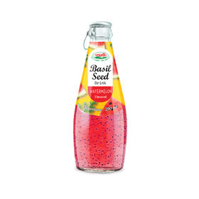 290ml Natural Nawon Basil Seed Drink Watermelon Flavor Wholesalers OEM ODM Beverage Manufacturer