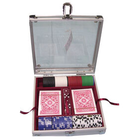 Wholesale Aluminum Silver Poker Chip Case for 100 Chips with Clear Widnow hard shell, sturdy storage travel portable custom OEM