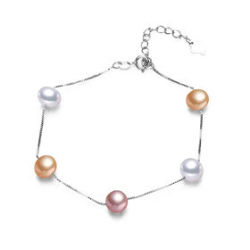 Natural pearl bracelets 925 sterling silver natural freshwater pearl chain bracelet cultured pearl bracelets