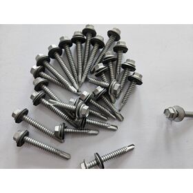Vis autoperceuse à tête hexagonale 6.3x25 Dacromet/Galvanisée avec rondelle