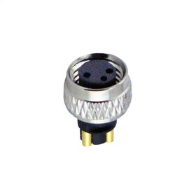Conector hembra M8 moldeable para cable, metálico, 3p 4p 6p 8p, codificación A