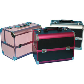 Produsen Kustom Kotak Makeup Aluminium Organizer Makeup dengan Baki yang Diperluas Cangkang Keras, Penyimpanan Kokoh Perjalanan Grosir