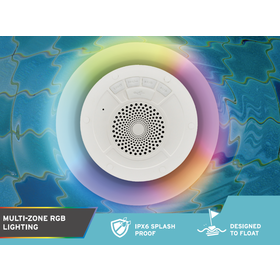 Alto-falante flutuante à prova d'água IPX7 com luzes coloridas