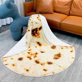 Popular Microfiber Super Soft Burrito Tortilla Round Pizza Blanket - China  Polyster Blanket and Flannel Blanket price