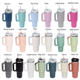 Wholesale 40oz car cup handle Car thermos cup Ice bully cup stainless steel cup Portable handle insulated cup large-capacity water