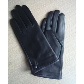 Men's Warm Winter Gloves Dressing Glove Motorcycle Thermal Lining Genuine  Leather 