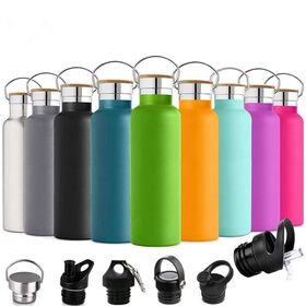350ml 500ml 750ml Powder Coated Water Bottle Screw Lid 18/8 Stainless Steel Sports Vacuum Metal Water Bottle