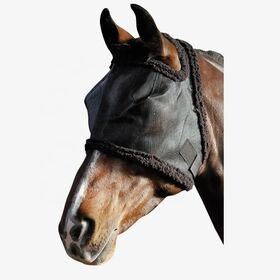 Arreio de Cavalo Acolchoado de Malha Respirável Personalizado com Orifício para os Olhos, Máscara de Mosca para Cavalo