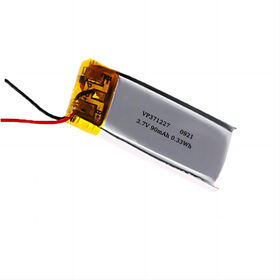 Factory customized VP371227 3.7V 90mAh rechargeable Lipo battery of high specific energy with PCM for GSP tracker, smart watch.