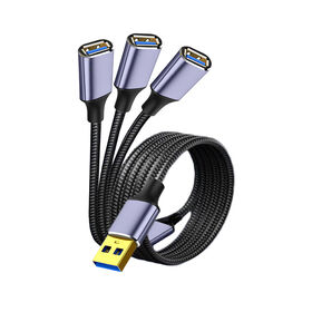 USB 2.0 Hub mit 3 Port Erweiterung, 500mA pro Port, Verbesserte Datenübertragung für Maus, Tastatur und USB-Stick