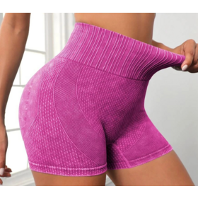 Custom tight height waist sexy peach quick dry breathable yoga pants women's running exercise fitness three minute shorts