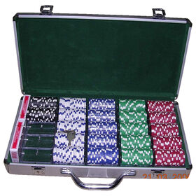 Casing Aluminium Kustom Pabrikan untuk Kotak Chip Poker Gaming 500 dengan Tempat Chip Akrilik Bening untuk Hiburan, Cangkang Keras
