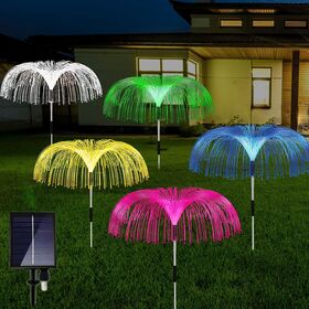 Lumières solaires d'extérieur, lumières de méduse, lumières solaires de jardin étanches pour cour, allée, pelouse
