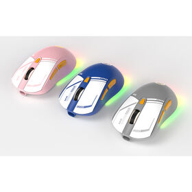 Ratón Inalámbrico Tri-Mode para Gaming (2.4G), con Cable y Batería Recargable, Botones Silenciosos, Ideal para PC y Oficina