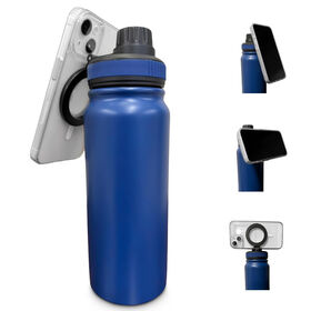2024 amazon new model Magnetic Straw Lid Stainless Steel Water Bottle with phone stand