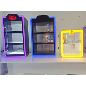 Présentoir de comptoir en acrylique pour cigarettes et tabac, vitrine d'exposition avec lumières LED RGB