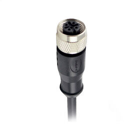 4poles waterproof connector automotive part m12 female straight head ip67 ip68