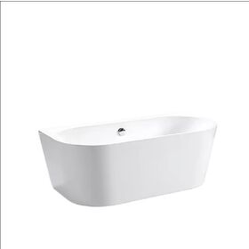 Extra Large Deep Freestanding Acrylic Bathtub for Big & Tall Adults