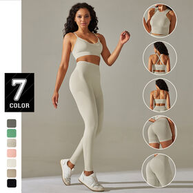 Custom Logo Gradient Gym Fitness Sets Yoga Pants and Sports Bras