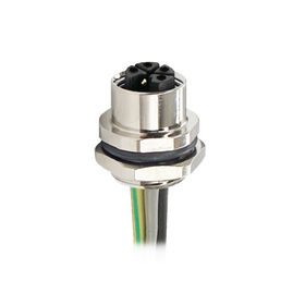 4pin 5pin m12 L code female straight back board connector range of application Industrial product
