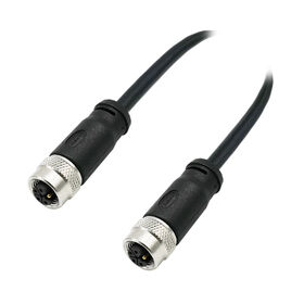 Medical device accessories m12 L code female to female straight molding cable round connector 4socket 5socket RoHs, Reach