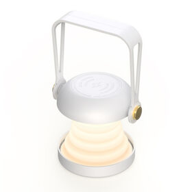 Lampe de Bureau Rechargeable avec Chargeur Sans Fil, Lampe Lanterne LED Pliable Portable, Lampe de Lecture Dimmable à Piles - Idéale pour Bureau et Étude